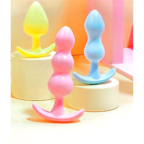 3 Set Colorful Sensual Beaded Anal Plug