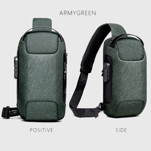 Crossbody Anti-theft Waterproof Shoulder Bag - Green
