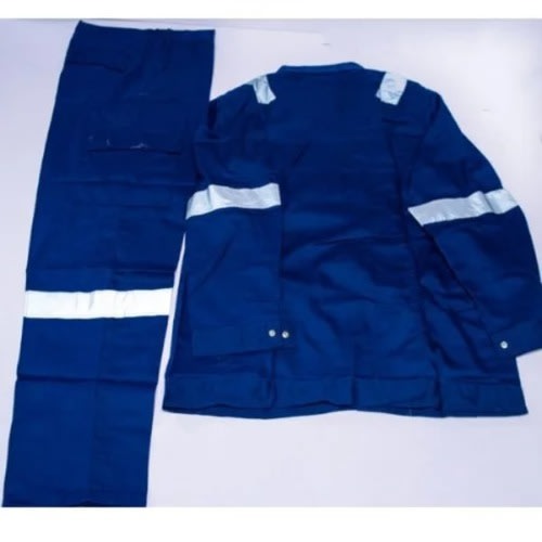 Safety Coverall Up And Down With Reflator - Blue- Xxl