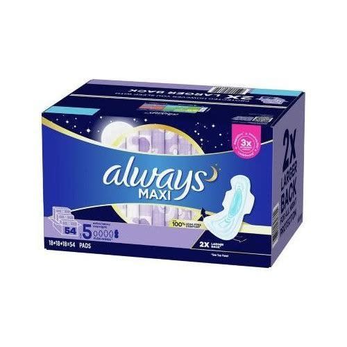 Extra-heavy Overnight Maxi Pads With Flexi-wings - 54 Count