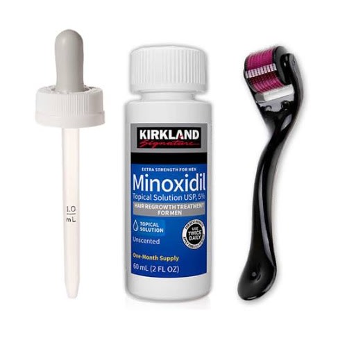 Minoxidil 5% Hair & Beard Regrowth With Applicator  And Dermaroller Tool - 60ML