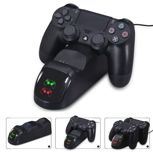 Charger For PS4 Controller Game Pads- For Two Pads