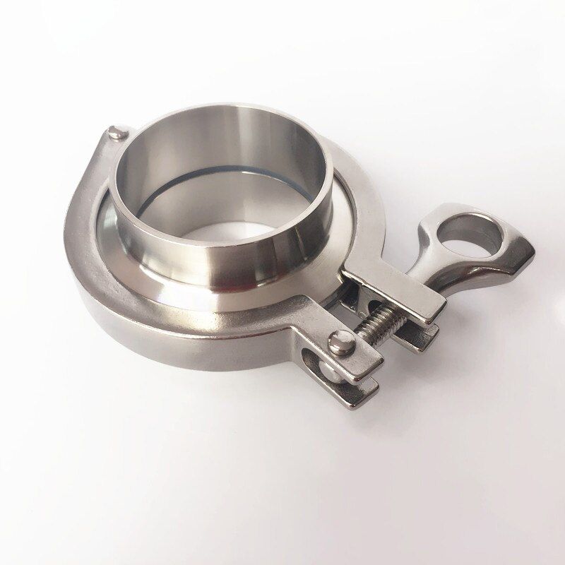 Union 38mm Pipe O/D Sanitary 1.5" Tri Clamp Weld Ferrule + Tri Clamp + Silicon Gasket 304 Stainless Steel For Homebrew