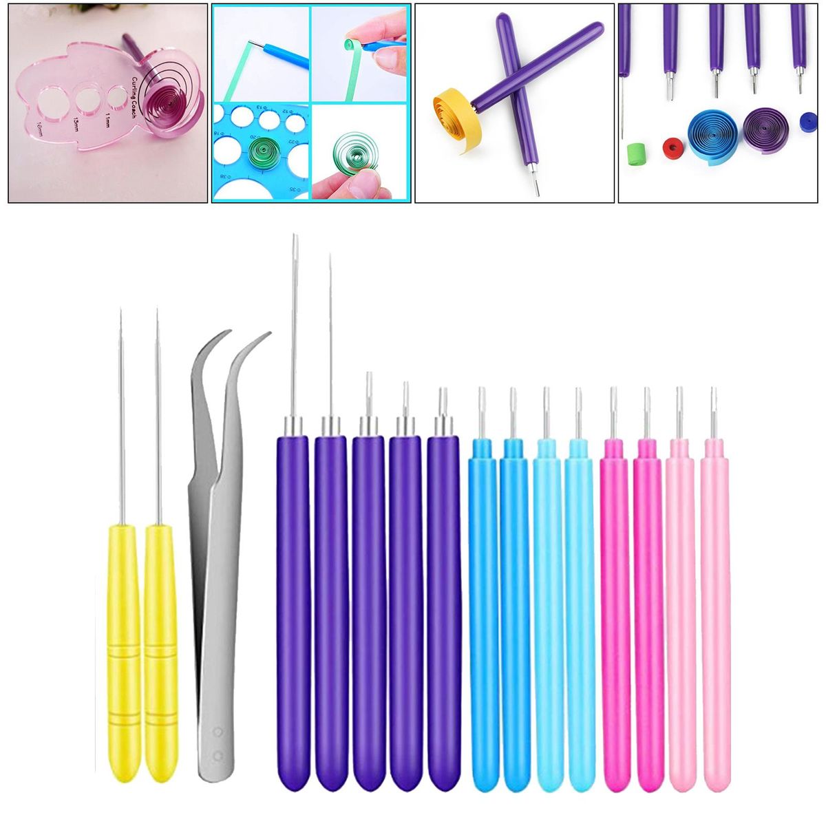 & Iron Slotted Paper Quilling Tools, Durable And 16 Pieces