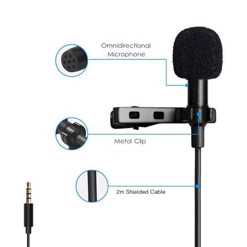 1.5m Mini Condenser Clip-on Lapel Mic  (3.5mm)