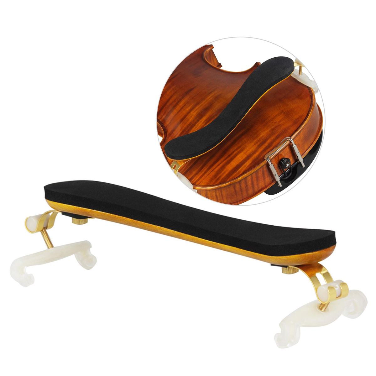 Astonvilla AS-560 Solid Wood Fiddle Violin Shoulder Rest for 3/4 & 4/4 Violins