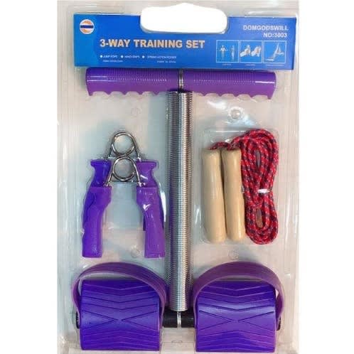 3-way Training Set - Tummy Trimmer - Jump Rope & Hand Grips