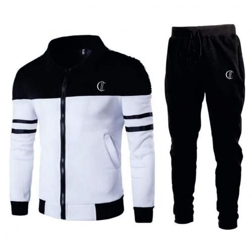 White/Black Varsity Jacket With Joggers