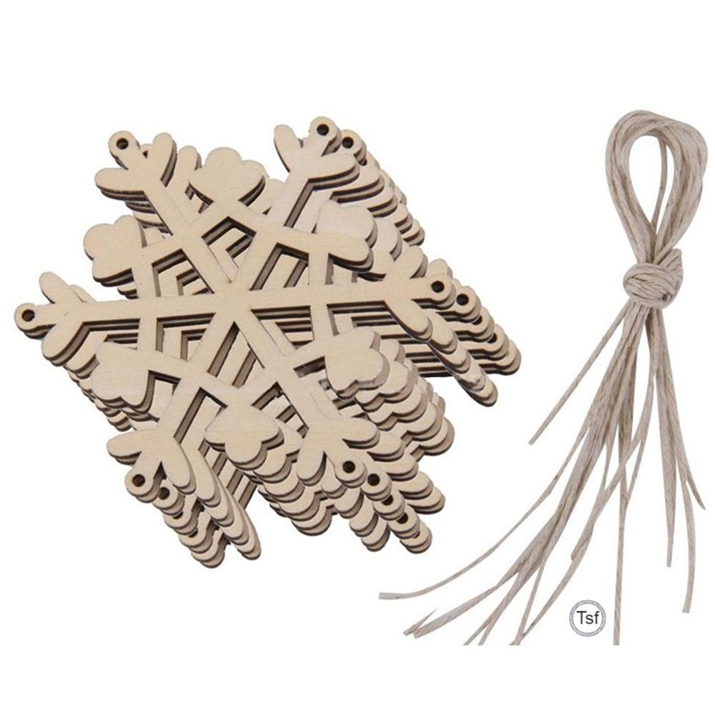 10pcs Wooden Christmas Tree Hanging Ornaments