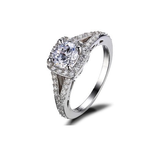 Non-fade Engagement Ring - Silver