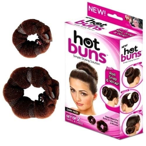 Hot Buns Elegant Hair Magic Style - 2 pcs - Brown