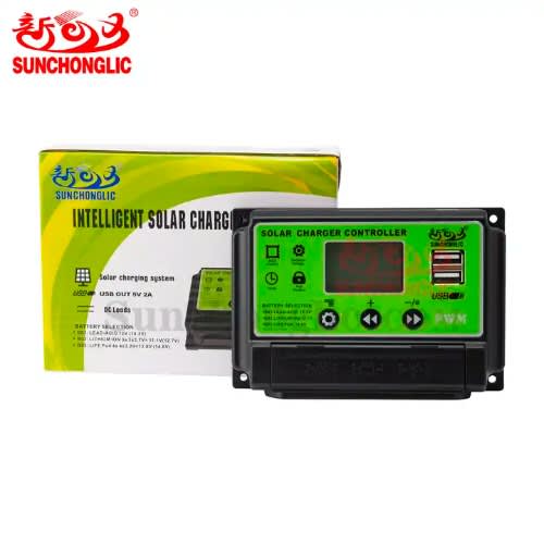 Sunchonglic 12v24v 10a Pwm Solar Charge Controller