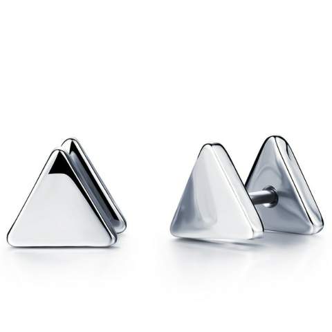 Men's Triangle Stud Earrings
