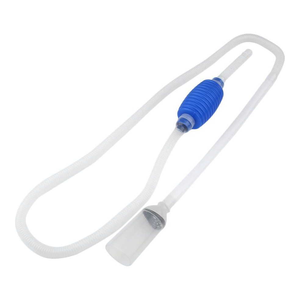 Water Pipe Suction Device Siphon Gravel Cleaner For Fish Tank Washing Sand White