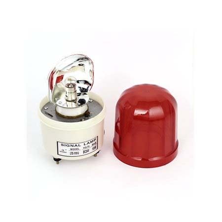 Industrial Dc 24v Red Flash Emergency Rotary Warning Lamp Signal Tower Light