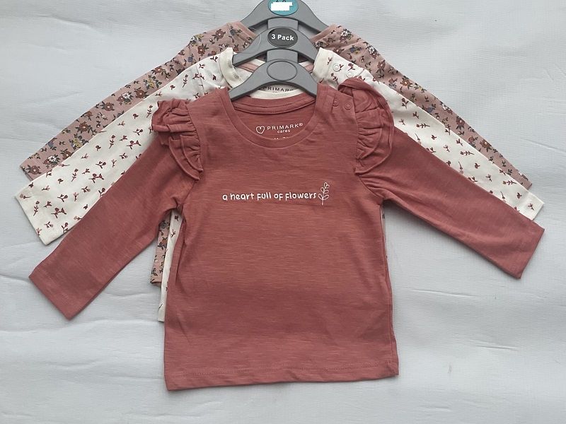 3pcs A Heart Full Of Flowers Tops