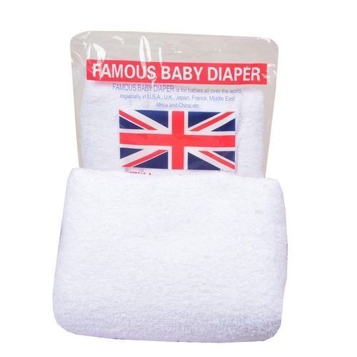 Washable Baby Nappy 6 Pieces - White
