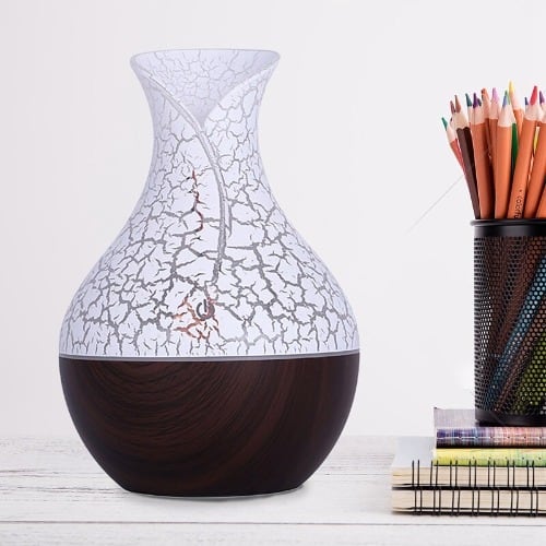 Crackle Design Humidifier With Colourful Light