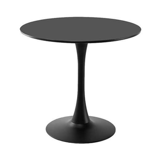 Round Dining Table With Pedestal Base - Black