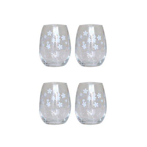 Cozy Table Flowering Cherry Blossom Glass Highball