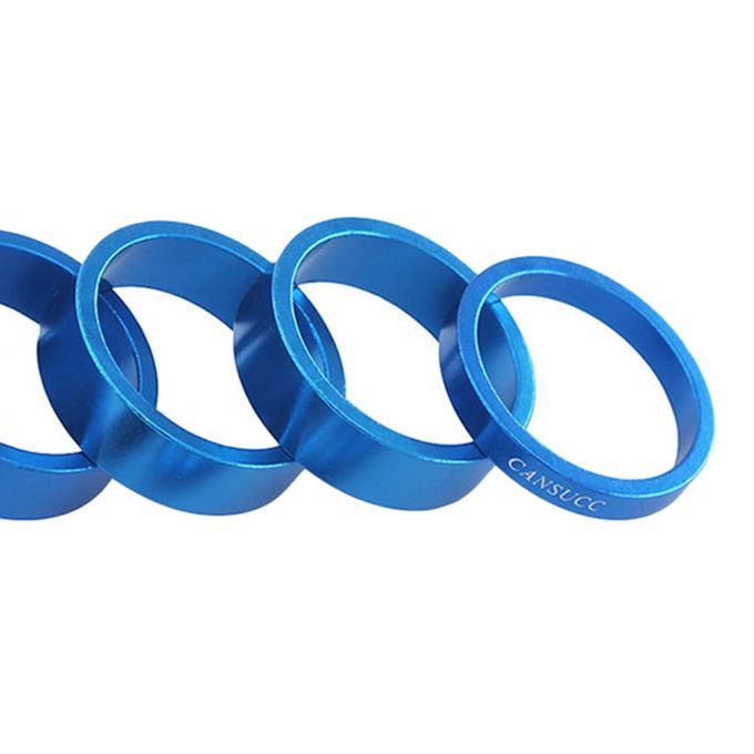 6Pieces Bicycle Headset Spacer Aluminium Alloy MTB Road Bike Blue