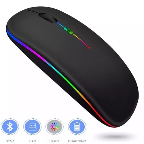 Wireless Led Gaming Rechargeable Computer Mouse