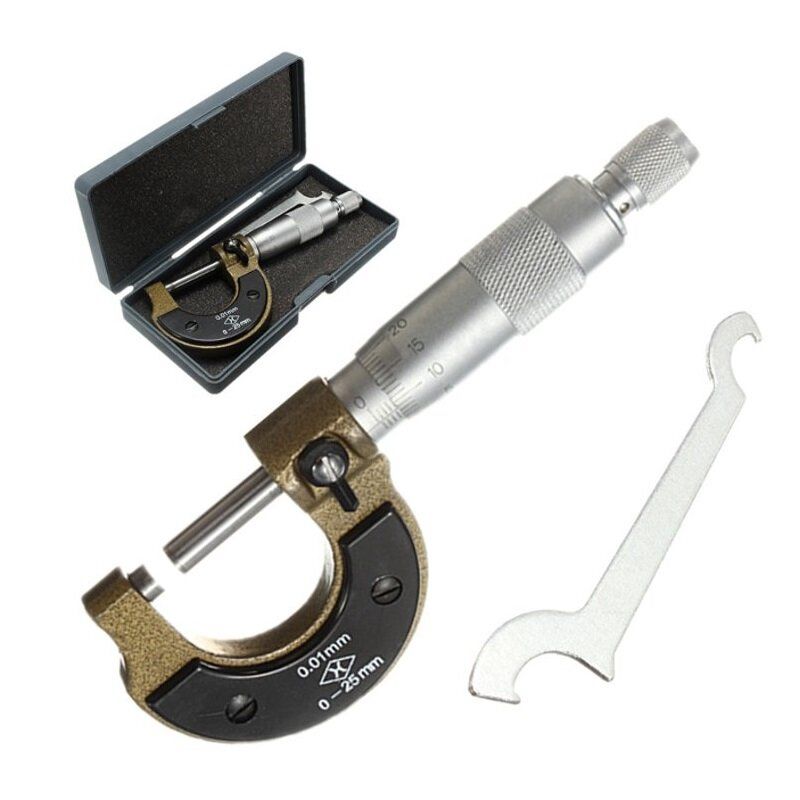 0-25mm 0.01mm Metric Diameter Micrometer Gauge Caliper Tool