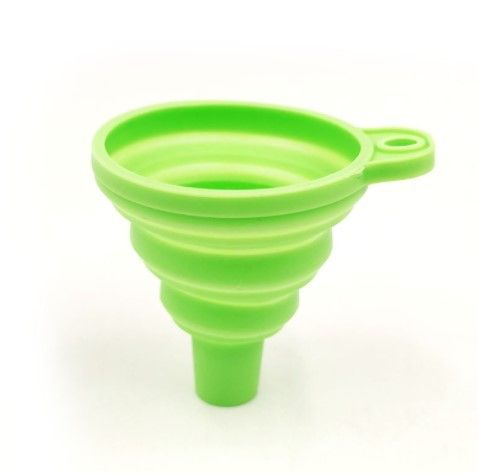 Mini Collapsible Silicone Funnel -  Green