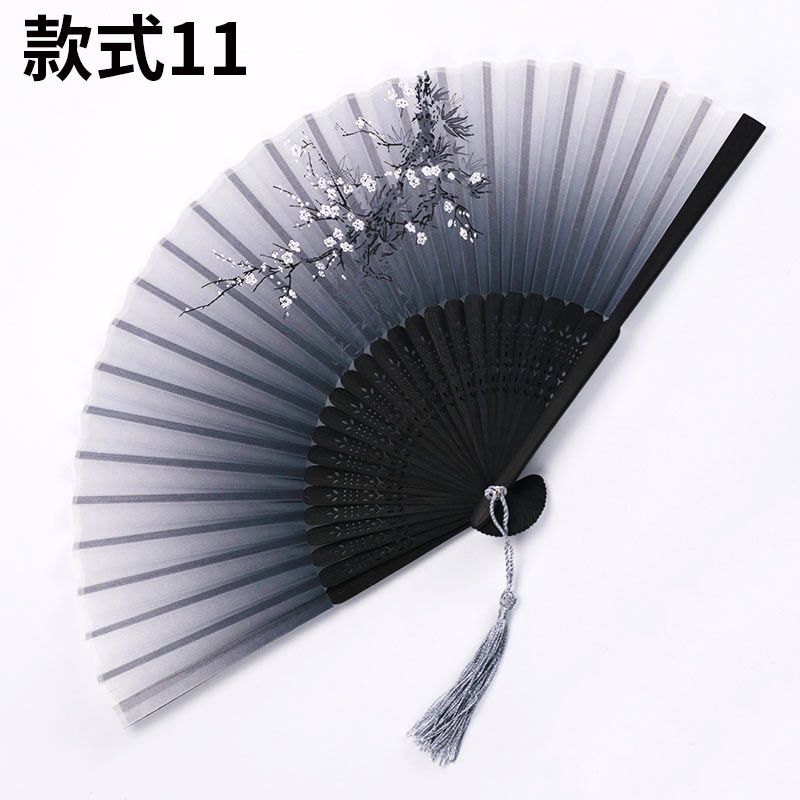 Eventail Fans Hand A Fan Cheongsam Bambu Wind Ancient Prop Fan Vintage Inch 7 Woman Hand National Main Japanese Folding