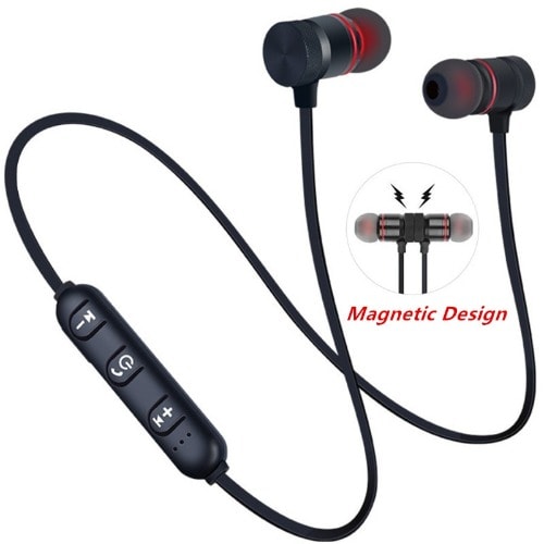 Bluetooth Super Bass Magnetic Wireless Neckband With Mic For All Phones