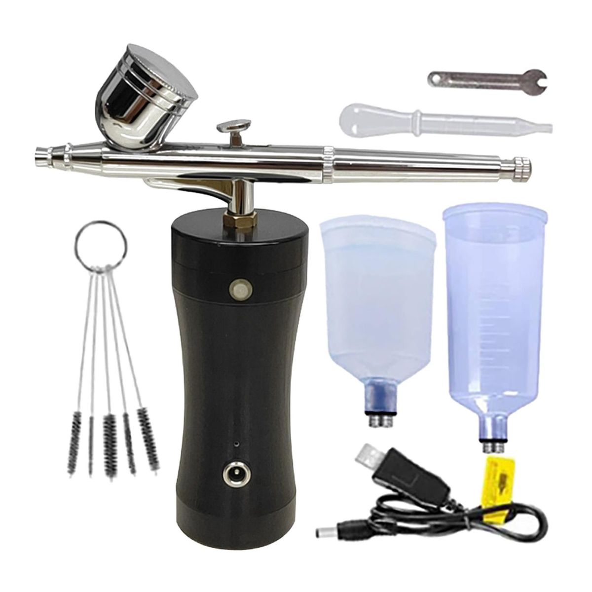 Handheld Mini Airbrush Set  Pump Air Compressor Kit For Black