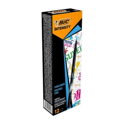 Intensity Fineliner 0.4mm Pens - 12-pack - Black
