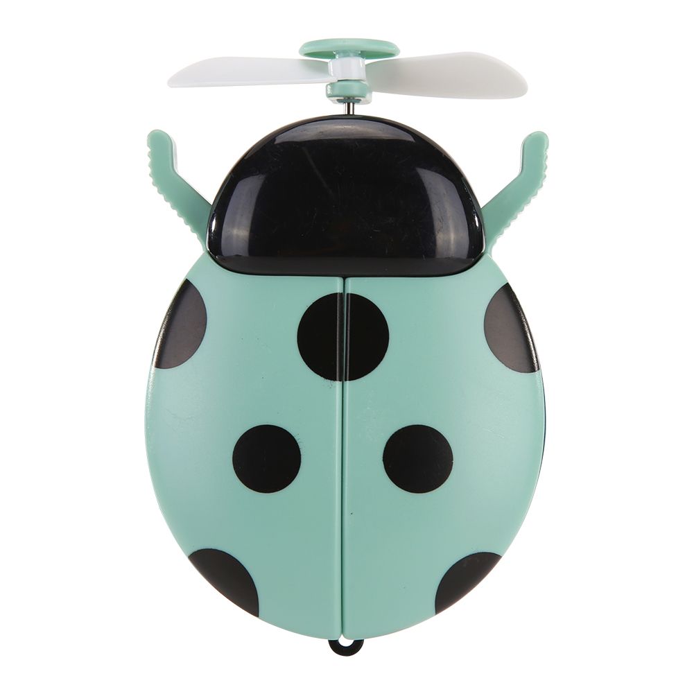 USB Folding Handheld Cartoon LED Tool Light Beauty Cosmetic Rechargeable Makeup Fan Mirror 5W Portable With Ladybird Mini