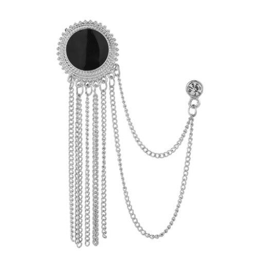 Tassel Brooch With Free Pouch-silver