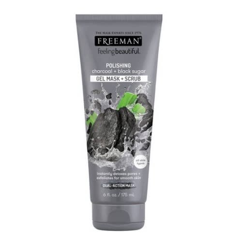 Freeman Beauty Exfoliating Gel Beauty Mask + Scrub Charcoal + Black Sugar - 6 Fl Oz 175