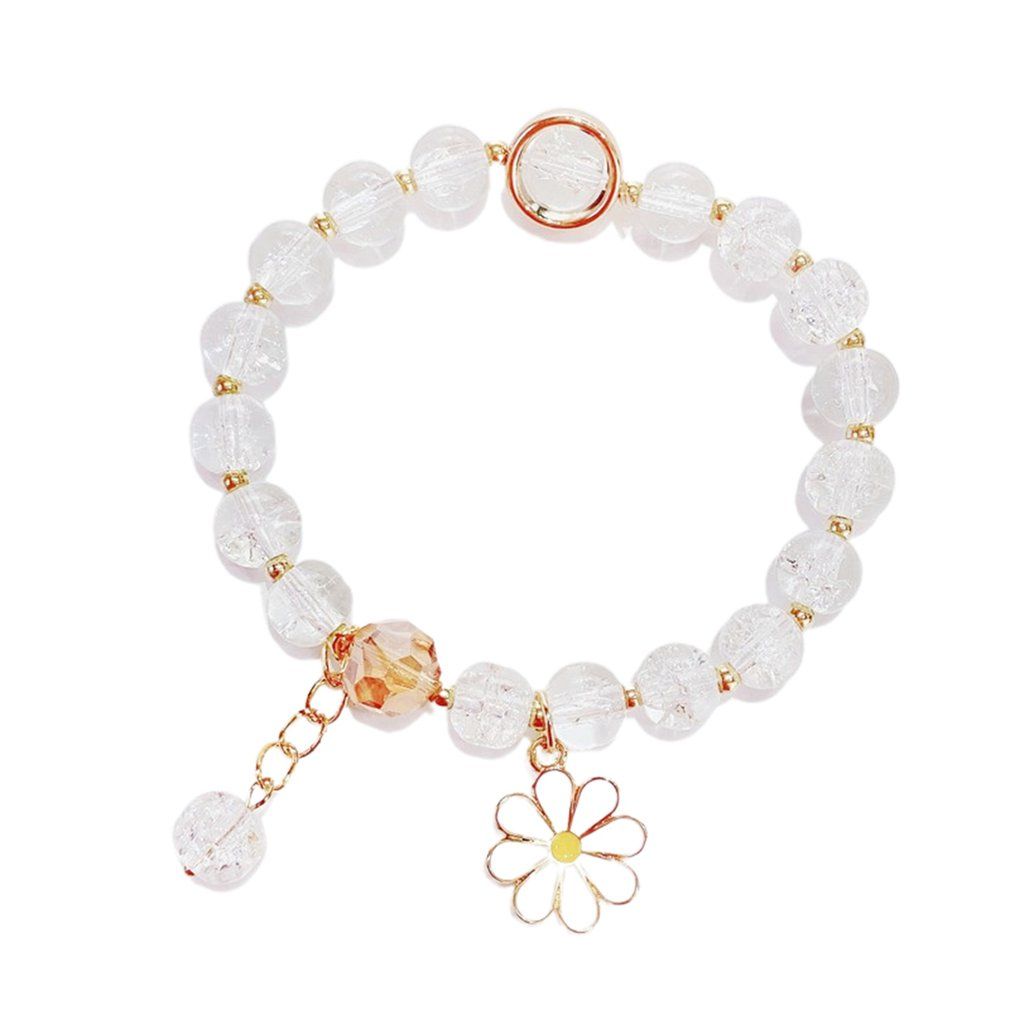 European And Ameri An 8mm Natural  Rystal  Olor Mat Hing Bra Elet Person Ty-light Brown