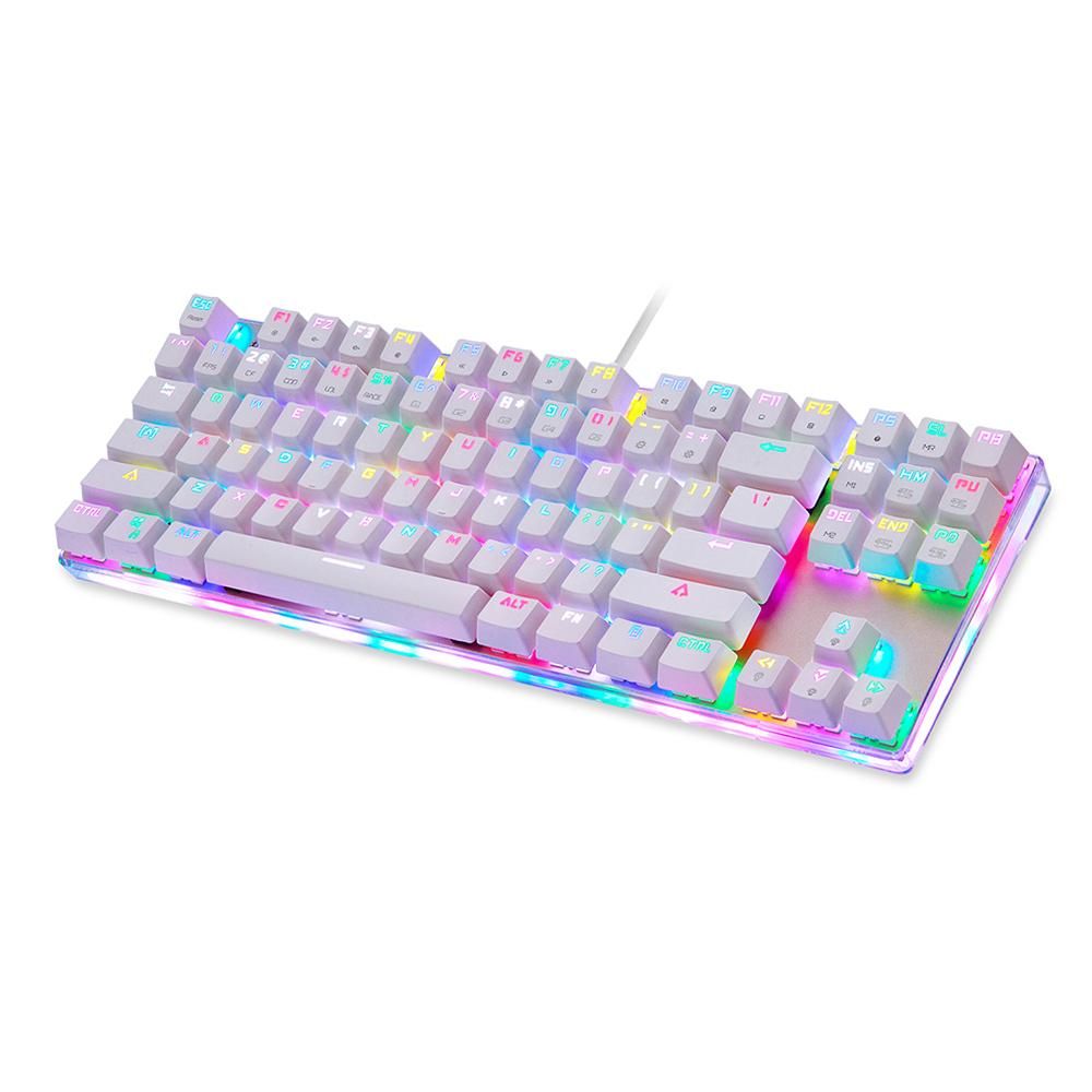 MOTOSPEED K87S Mechanical Keyboard Gaming Keyboard USB Wired Gaming Keyboard Customized LED RGB Backlit with 87 Keys