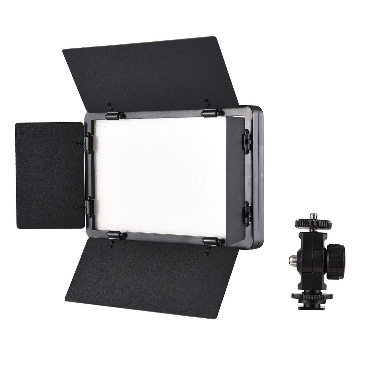 Portable LED Video Light Photography Fill Light 520pcs LED Beads 3000K/5500K Bi-Color Dimmable DC/NP Series Battery Powered with Barndoor Cold   Shoe Adapter Power Adapter for Studio Product Portrait Photography Live Streaming Video Recording