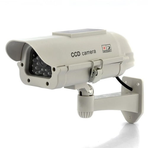 Solar Power Cctv Waterproof Realistic Dummy Camera With Flashing Led