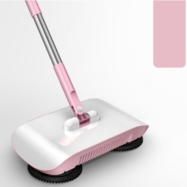 Hand Push Mop Broom Rotary Manual Telescopic Floor Dust Sweeper Handle Household Cleaning Tool