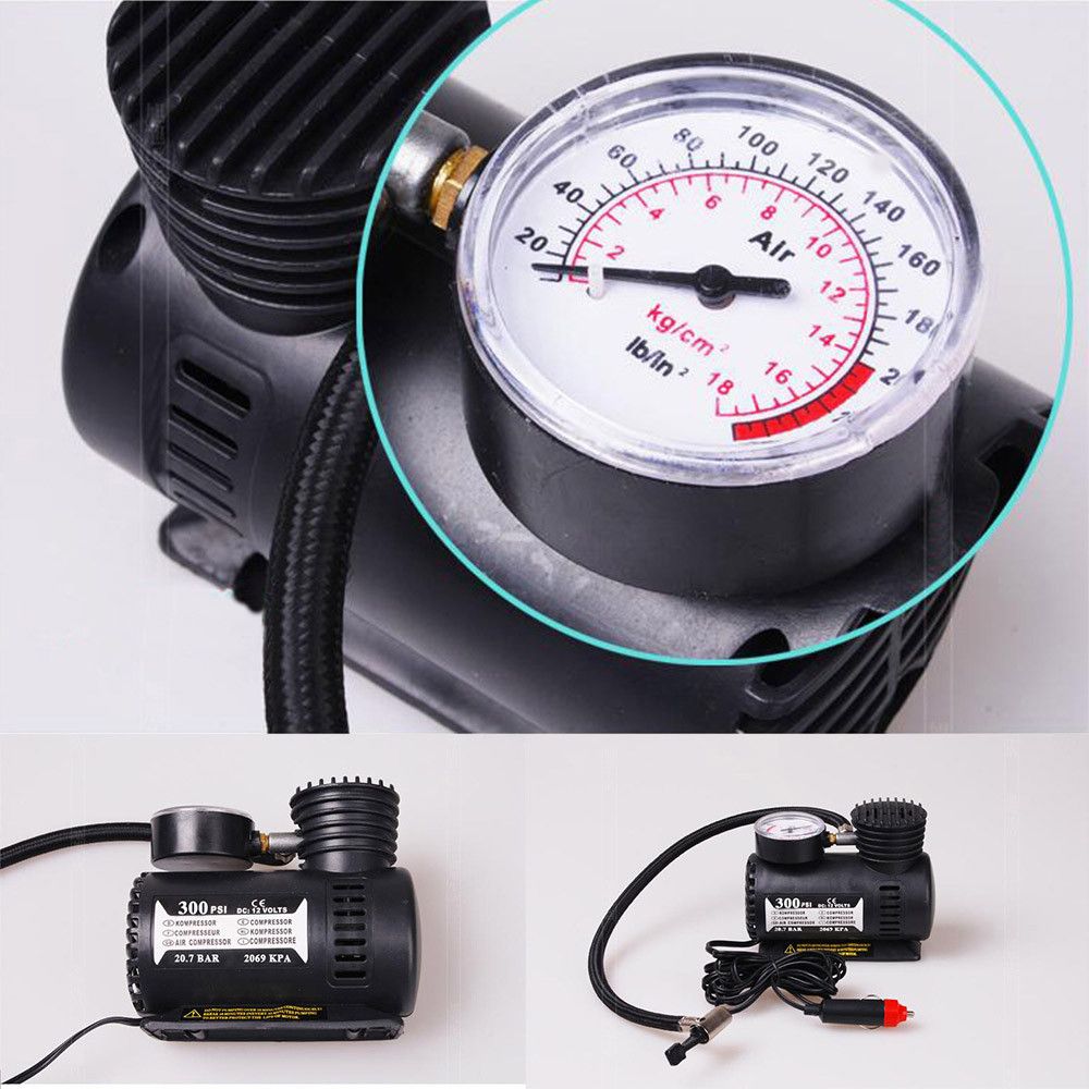 12v Vehicle Mini Inflatable PumpCar Electric Bicycle Pump Air Inflator Compact Compressor Automotive Bike Tyre Auto Accessories