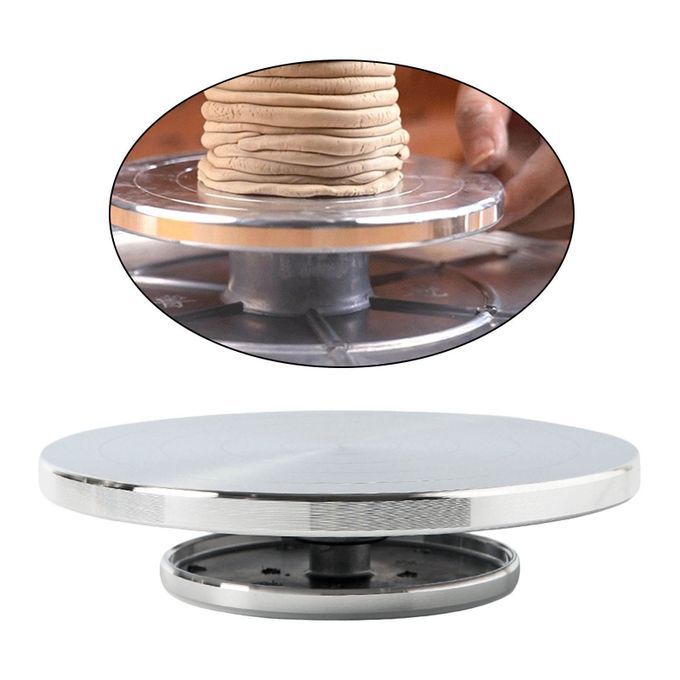 Double-Sided Pottery Wheel Alloy Manual Forming Turntable Sculpture