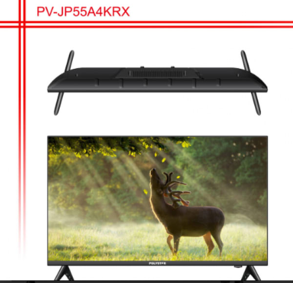 Polystar 55" Smart Android Led Frameless Tv -PV-JP55A4KRX