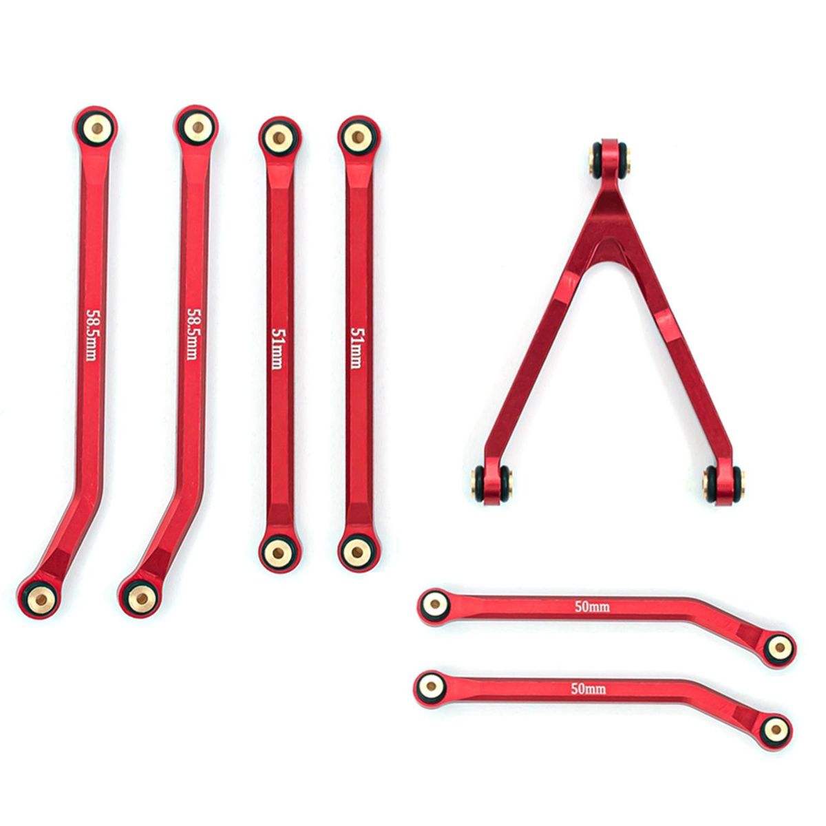 RC Car High Clearance Chassis Links Sets Aluminum Alloy Rod Replacement for 1/24 Axial SCX24 C10 Bronco JEEP RC Car
