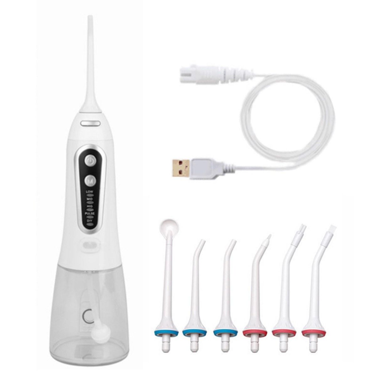 Cordless Water Flosser for Tooth 300ml Water Tanks Portable USB Rechargeable Dentaling Oral Irrigator 5 Modes IPX8 Waterproof Tooth Cleaner for Home Travel Braces and Bridges Care
