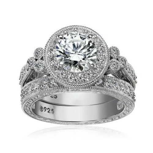 AAA Zirconia Wedding Ring Set