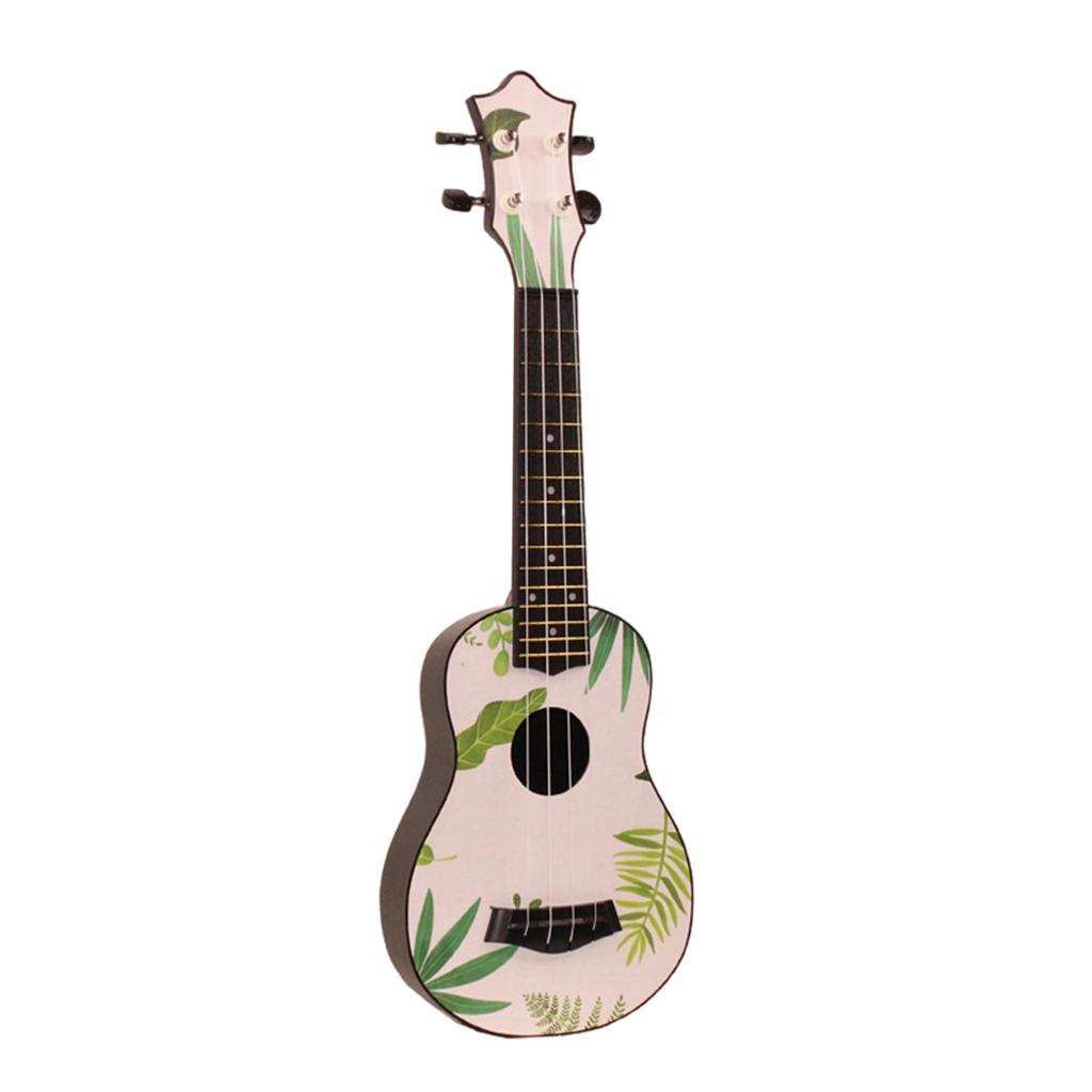 21" Ukulele Small Guitar Musical Instrument For Adults Kids Leaves