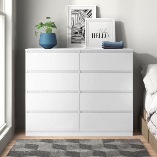 J Best Mac 8 Chest Drawers - White