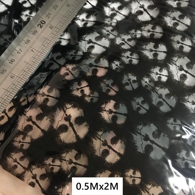 0.5m Wide Black SKULL Hydrogarphic Film Water Transfer