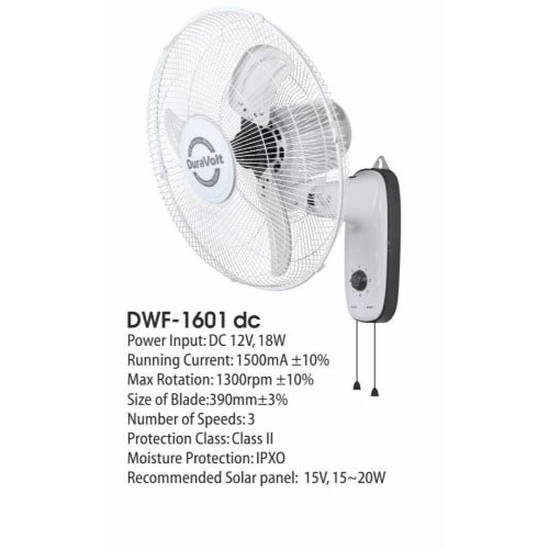 Non -rechargeable Ac/dc Wall Fan - Plastic Blades 5